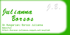 julianna borsos business card